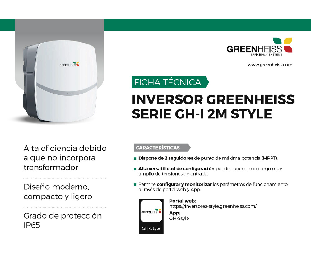 INVERSOR GREENHEISS SERIE GH-I 2M STYLE
